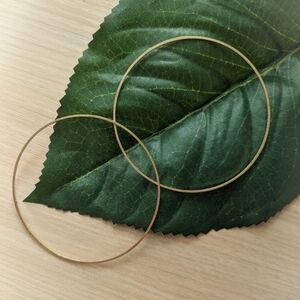 7/$25 Brass Hoops - 60mm connector pendant BNIP